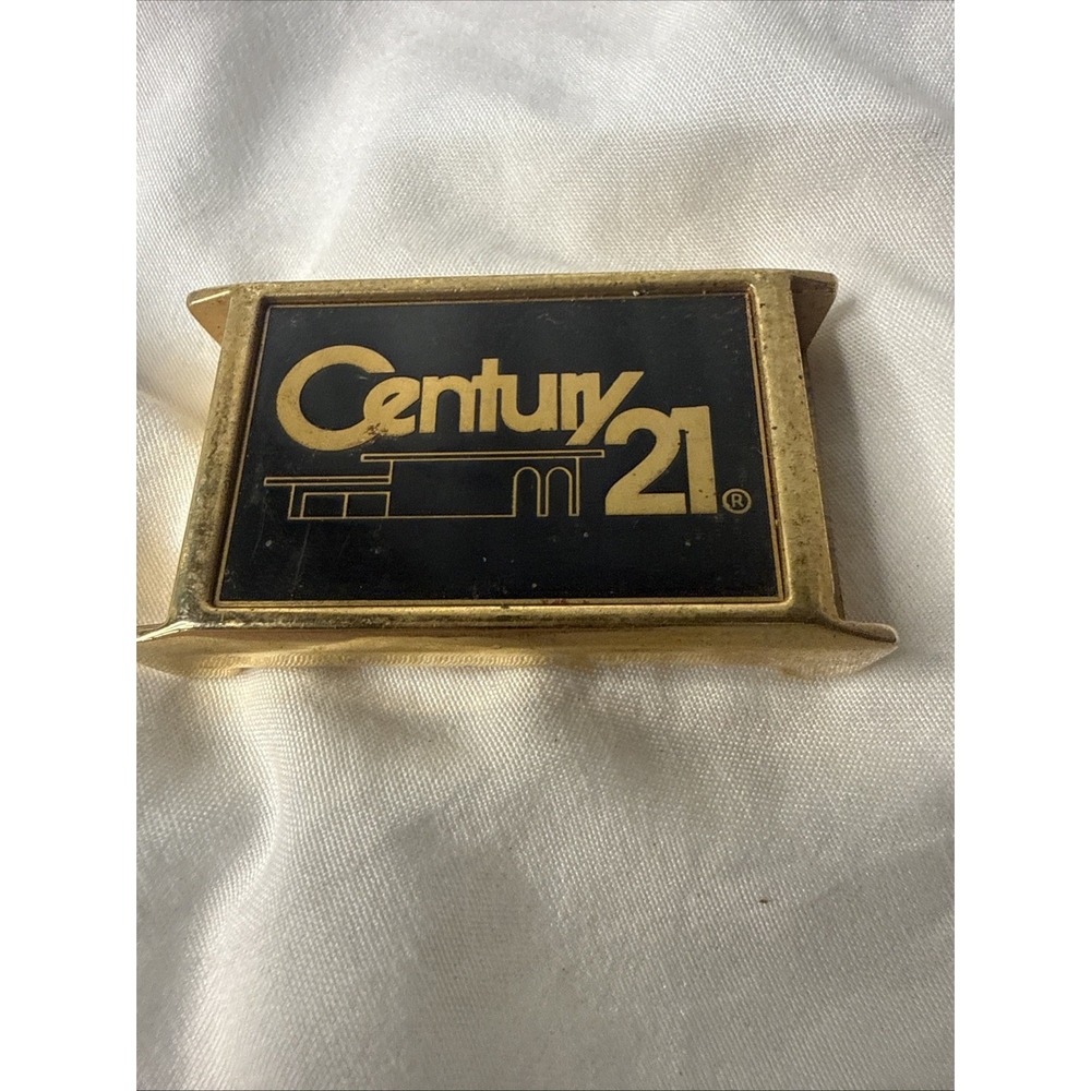 Aurum Dallas Century 21 Belt Buckle Interchangeable Gold Tone Vintage